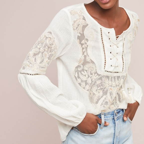 Anthropologie Tops - 🍒NWT🍒 ANTHRO x RANNA GILL PEASANT BOHO BLOUSE